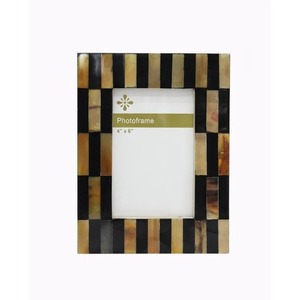 Natural Buffalo Horn Photo <b>Frame</b> Rectangle Tabletop Rustic Vertical Durable <b>Frame</b> - Product Image 2