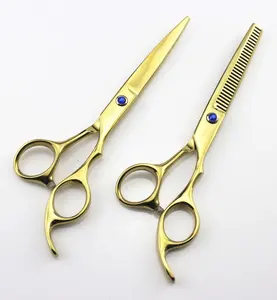 Popular disponible convexo o borde biselado mango compensado ajustable tijeras de corte de pelo tijeras de peluquero profesional