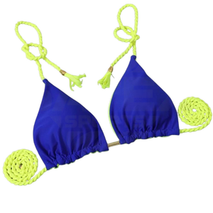 Ensemble bikini 2 pièces respirant et écologique en Spandex/Polyester pour femme, avec logo personnalisé sur le devant, idéal pour le yoga et le sport (soutien-gorge de sport et sous-vêtements de fitness) - Product Image 3