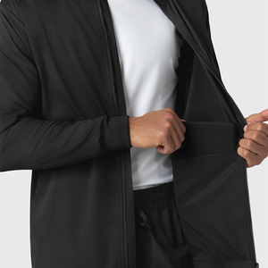 Blouse médicale unisexe noire à manches longues avec détection d'aiguilles et coutures invisibles pour le personnel hospitalier - Product Image 6