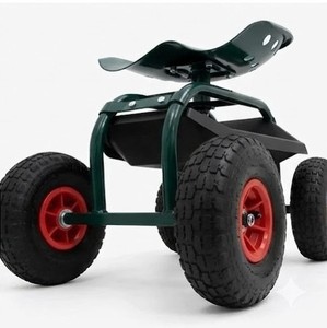Heavy Duty Rolling Garden <b>Seat</b> with <b>Storage</b> Tray 150kg Load 4 Wheels for Planting Pruning Outdoor Garden Work ODGGAD022 - Product Image 4