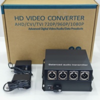 Convertidor de Audio XLR Unidireccional de 4 Canales, Transmisión de 20KM, Audio Analógico Balanceado a Transceptor de Fibra Óptica SC