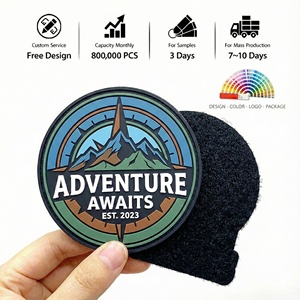 Nouveau design, patchs logo 3D en PVC et caoutchouc de haute qualité, gaufrés, avec support adhésif pour chapeaux - Product Image 5