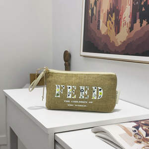 Bolsa Organizadora de Maquillaje Ecológica de Yute, Bolsa de Almacenamiento de Cosméticos de Arpillera Natural - Product Image 1