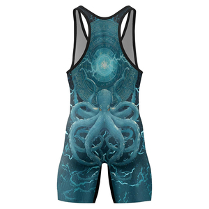 Sublimation Unisex Fitness Gym Wrestling Singlet Sports Body Building <b>Muscle</b> Sleeveless Wrestling <b>Suit</b> for Adults Spandex - Product Image 1