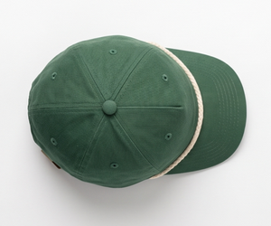 Casquette en coton unisexe verte avec bordure en corde contrastée, ajustement décontracté, chapeau printemps-été - Product Image 4