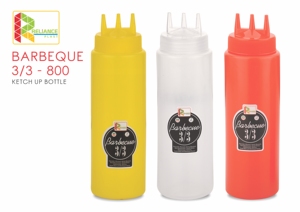 Bouteilles de ketchup cylindriques en LDPE avec bouchon à vis et qualité alimentaire - Product Image 2