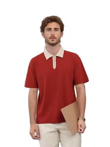 Polo à manches courtes pour homme, design sportif décontracté, col à revers, détail fermeture éclair, confortable et polyvalent, activités, fabrication BD - Product Image 4