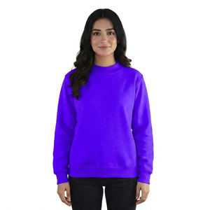 Suéter Rosa de Cuello Redondo, Corte Regular, Color Sólido, Tejido de Punto, Estilo Casual Unisex para Otoño - Product Image 5