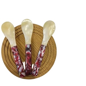 Vietnam <b>Shell</b> Craft Mother Of Pearl Spoon Made From Oyster <b>Shell</b> For Caviar Dessert Ice Cream Coffee Tableware - Product Image 1