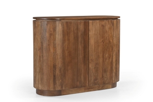 Mueble de Almacenamiento Clásico Moderno de 2 Puertas en Madera de Mango para Sala de Estar - Product Image 2