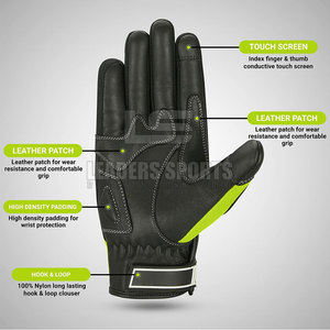 Gants de moto en cuir personnalisés avec logo de marque privée - Protection respirante du paume, gants de cyclisme et d'entraînement unisexes à doigts complets - Product Image 3