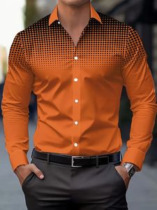 Chemise habillée homme automne à manches longues en satin doux, motif imprimé de qualité supérieure, respirante, décontractée et formelle, avec logo personnalisé - Product Image 4