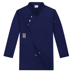 เสื้อเชฟผู้ชายสีขาว แขนยาว ผ้าฝ้าย กระดุมสองแถว สำหรับร้านอาหารและบาร์ - Product Image 3