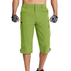 Nuevos pantalones cortos cargo de moda para hombre con cierre de botón y cinturón, bolsillo largo con cremallera en el muslo, antiarrugas, con logotipo personalizado - Product Image 1