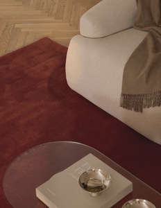 Rust Red Abstract Tufted <b>Rug</b> Soft Plush Latex Backing for Living Room Bedroom Modern Minimalist Home Decor - Product Image 3