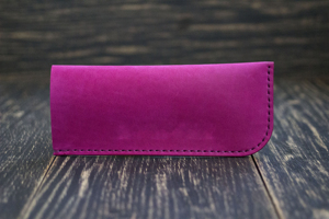 Genuine Leather <b>Glasses</b> <b>Case</b> Soft Cowhide Pouch Luxury Slim Handmade Vintage Spectacles Protector Cover Bag LGC-0151 - Product Image 6