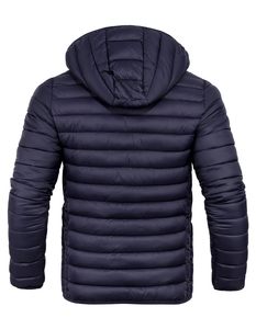 Blouson d'hiver matelassé style urbain, col montant, coupe-vent, résistant à l'eau, respirant, avec logo frontal, nouvelle collection, non tissé - Product Image 4