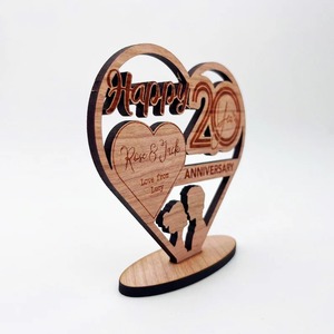 New Arrival Nautical Couple Wedding Anniversary Heart Statue Wooden Wedding Figure Tayyab Handicraft India Customized Color - Product Image 3