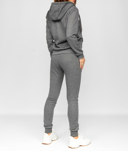 Sweat-shirt et pantalon de survêtement en molleton de coton, taille plus, hiver, uni, vintage, décontracté, avec logo personnalisé - Product Image 2