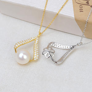 ชุดจี้ไข่มุกเงินแท้ S925 สไตล์วินเทจ สำหรับผู้หญิง พร้อมสร้อยคอ ต่างหู และถาดเปล่า รุ่น 1858 เครื่องประดับแฟชั่นสำหรับผู้หญิง - Product Image 3