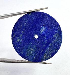Cadran de montre en pierre précieuse lapis-lazuli bleu profond, 32 mm x 1,50 mm, rond, personnalisé - Product Image 1
