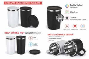 แก้วกาแฟเหล็กส่วนตัว StyleBrew พร้อมพิมพ์ลาย สำหรับเทศกาลวันขอบคุณพระเจ้าและฮาโลวีน เหมาะสำหรับใช้ในสำนักงานเพื่อการส่งเสริมการขาย - Product Image 2