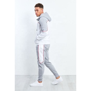 Conjunto de chándal con logotipo personalizado hecho de fábrica, conjunto de chándal de lana de algodón 100%, chándal de invierno de dos piezas de gran tamaño para hombre - Product Image 3