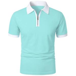 Solid Color Polo <b>Shirt</b> Short Sleeve Casual <b>Collared</b> <b>T</b> <b>Shirt</b> Comfortable Soft Fabric Daily Wear Apparel - Product Image 3