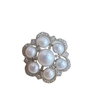 Ensemble de bijoux de mode de haute qualité, collier à double boucle avec perles d'eau douce de 5,5 à 6 mm, perles à double rangée presque propres - Product Image 5