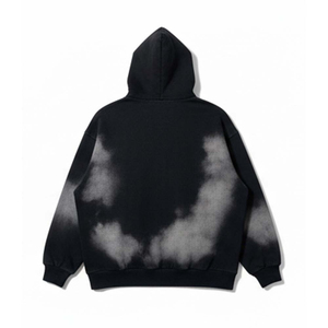 Sweat à capuche hiver épais avec broderie 3D, style rétro streetwear, noir, imprimé graphique, pour hommes et femmes, décontracté, 100% coton - Product Image 3