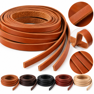 Flat <b>Leather</b> <b>Cords</b> Genuine <b>Leather</b> Straps for Bracelet Making DIY Crafts Jewelry Findings Roll Pack Brown - Product Image 2