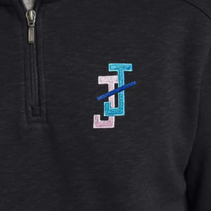 Pull à col zippé en molleton flammé pour homme, brodé, à manches longues, décontracté, vêtement de mode hivernal - Product Image 6