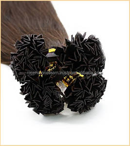 Extensiones de cabello natural con punta en V de Vietnam, cabello natural de primera calidad, precio al por mayor de fábrica - Product Image 5