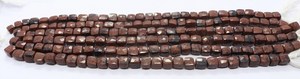 Cuentas de Obsidiana Marconi Natural AAA, Facetadas en Forma de Cubo, 6-7 mm, Forma de Caja, Hilo de 8 Pulgadas, Cuentas de Piedras Preciosas Cuadradas 3D, Obsidiana Negra Pulida - Product Image 3