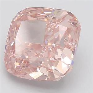 2 Carat Fancy Pink <b>Cushion</b> Cut Lab Created Diamond Certified Loose Gemstone for Custom Engagement Ring and Fine Jewelry Making - Product Image 3