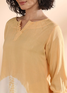 Maaesa Blusa Ligera de Verano para Mujer, Casual, de Rayón, con Estampado Tie-Dye, Cuello en V, Manga Larga, Colección de Diseñador - Product Image 3
