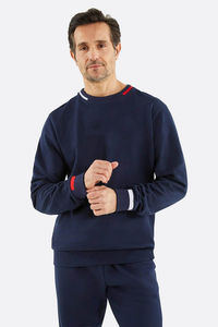 Sudadera transpirable de alta calidad, extragrande, básica, con cuello redondo para hombre, sudadera personalizada de mezcla de algodón a precio de fábrica - Product Image 5