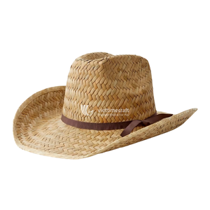 Sombrero Fedora de Paja Tejida Unisex, Color Beige Natural, Ala Ancha, Estilo Vaquero, para Playa, Viajes y Actividades al Aire Libre - Product Image 3