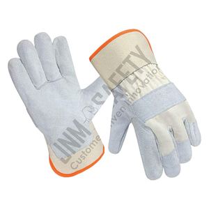 Guantes de Seguridad de Cuero Vacuno Canadiense de Primera Calidad para Hombre, Guantes Industriales Resistentes para Jardinería y Trabajos con Fuego - Product Image 1
