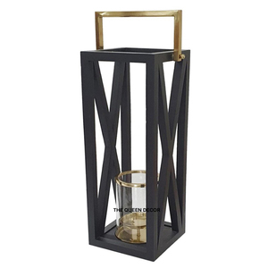Wholesale Indian Luxury Lantern Latest Design <b>Decorative</b> <b>Moroccan</b> Lantern Multi Color Glass Metal Tabletop - Product Image 2