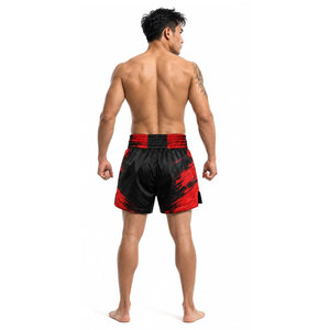 New Style Custom Made Solid Color <b>Polyester</b> Oxford Knitted Casual Muay Thai MMA <b>Boxer</b> Shorts Breathable Elastic Waist Waterproof - Product Image 4