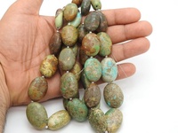 Perles ovales lisses multicolores en turquoise naturelle du Mexique, 20-25 mm, brin de pierres précieuses en vrac pour la fabrication de bijoux DIY, 10 pouces