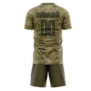 Wholesale <b>Cheap</b> Price Custom Soccer Jerseys Heat-Transfer Printed Breathable Quick Dry 100% Polyester V-Neck Short Sleeve - Product Image 4