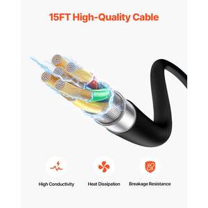 Pistola de soldadura MIG de 250 Amperios con cable de 15 pies para alambres de soldadura de 0.035 "0.045" Producto de alto rendimiento en la categoría de soldadores MIG - Product Image 4