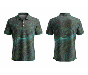 Custom Printed Sublimation Polo Shirt Shield Style Sports Uniform for Men Women Youth Quick-Dry Dry-Fit Active Polo - Product Image 2