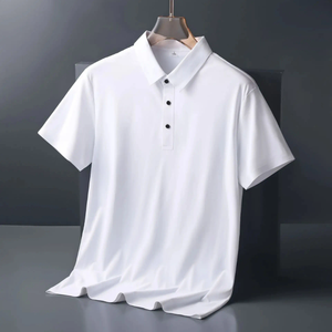 Polo de golf pour hommes et femmes, impression personnalisée du logo, polyester et coton doux, t-shirts à manches courtes avec perles en relief - Product Image 6