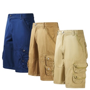 Men Cotton Cargo Capris Loose Fit Multi Pocket Knee Length Casual Outdoor Lightweight Shorts - Product Image 6