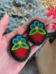 Pendientes de gota de cuentas multicolor estilo bohemio para mujer, joyería llamativa de tamaño mediano con forma de mariposa de moda para bodas - Product Image 3
