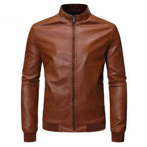 Luxury <b>Leather</b> Men zipper <b>Jacket</b> Genuine <b>Leather</b> <b>Jacket</b> Breathable Waterproof <b>Leather</b> <b>Jacket</b> Custom Design OEM - Product Image 3